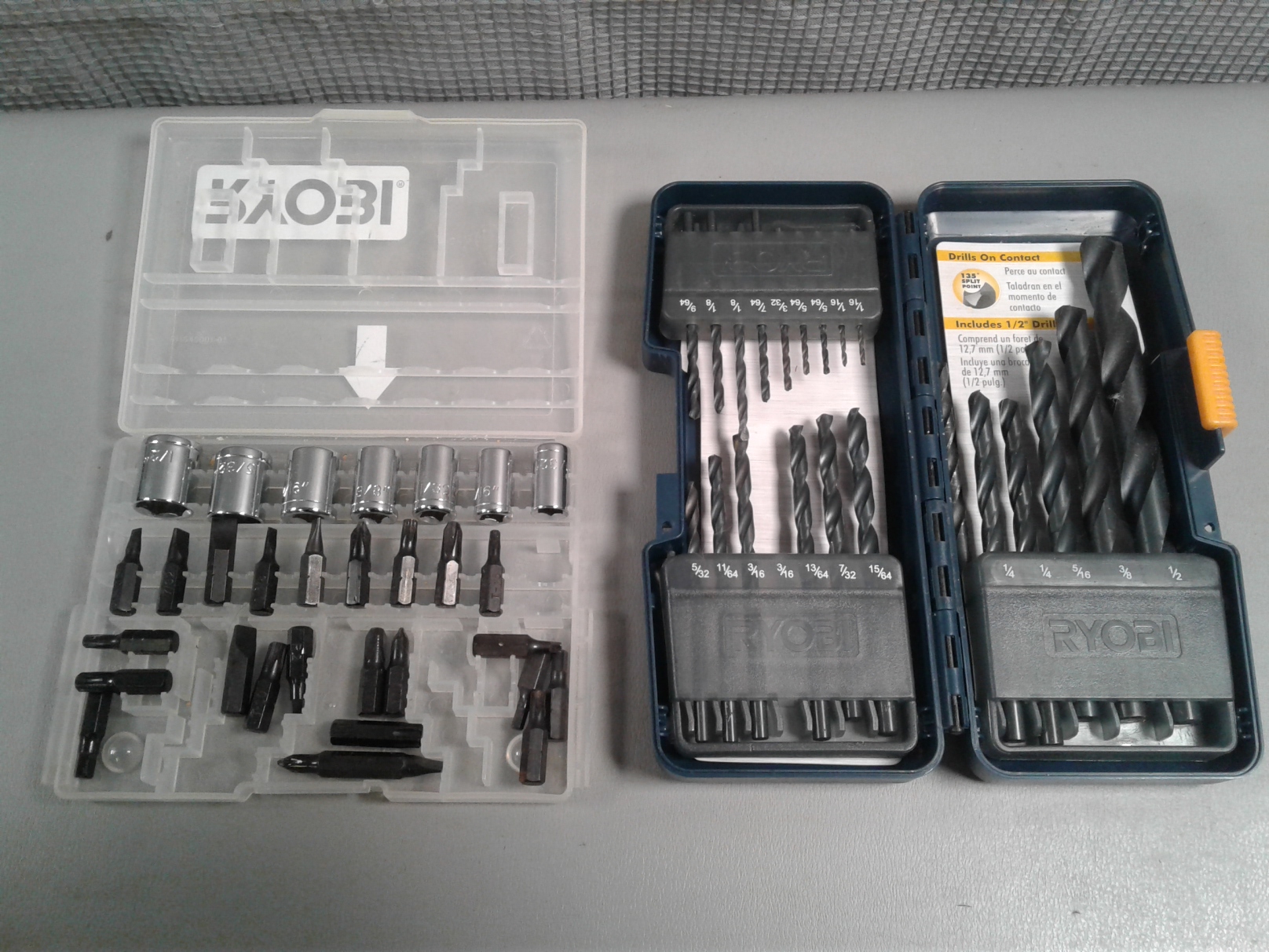 Lot Detail Ryobi Drill and Drill Bits, Craftsman Brite Driver