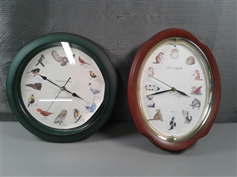 Bird and Cat Clocks
