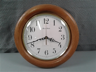 Daniel Dakota Quartz Mvmt Japan Wall Clock W/Wood Frame