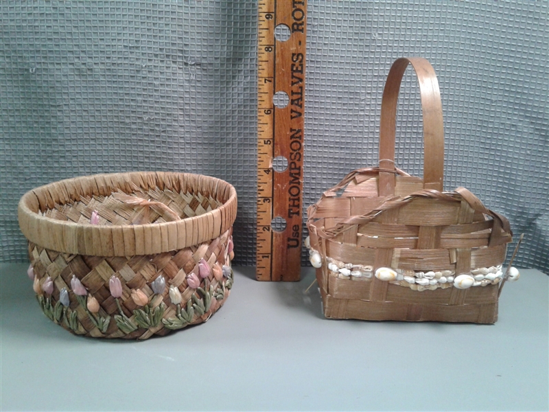 Baskets, Bird House, Planters, and Vases