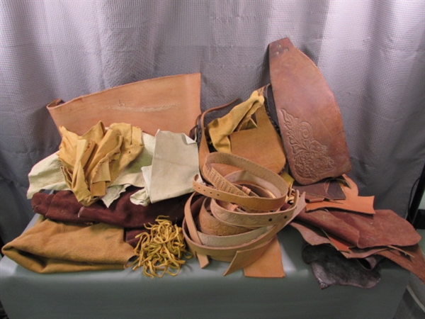 Large Lot of Leather