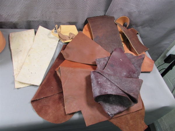 Large Lot of Leather