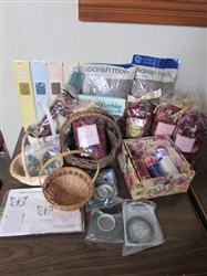 Wicker Baskets, Floral Arrangement Supplies, Butterfly Decor, etc