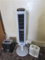 Tower Fan and 2 Heaters
