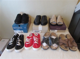 Womens Shoes Size 9-Skechers, Memory Foam, Teva, Clarks, etc