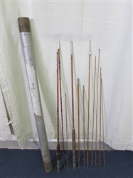 Bamboo Fishing Rods, 45-80 Years Old
