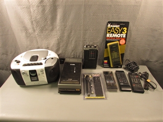 Vintage Electronics, Flashlight, & Remotes