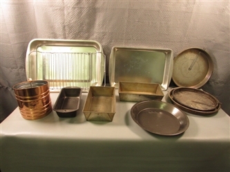 Baking Pans and Copper Sifter