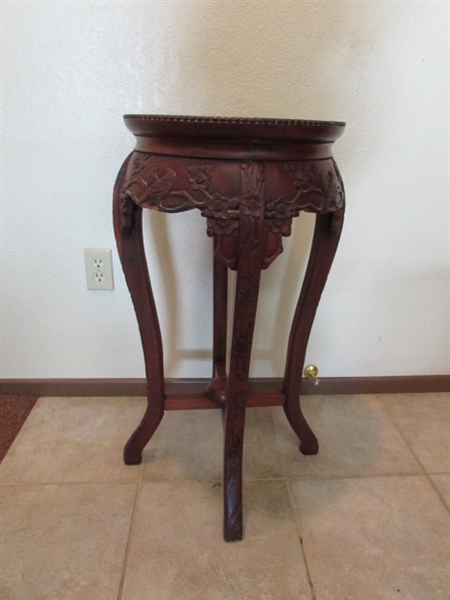CARVED WOODEN STAND
