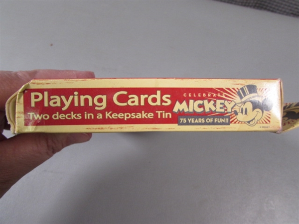 New-Disney Mickey Playing Cards in a Keepsake Tin