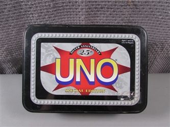 New- UNO Silver Anniversary Special Edition Cards and Tin