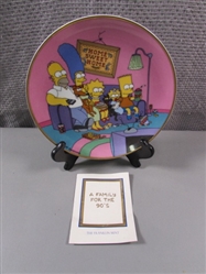1992 "A Family for the 90s" Simpsons Collectors Plate