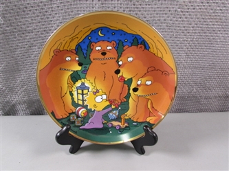 1992 "Maggie and the Bears" Simpsons Collectors Plate LE