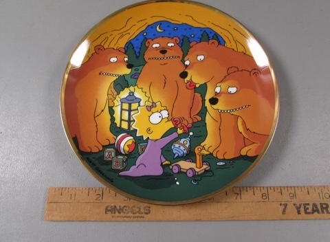 1992 Maggie and the Bears Simpsons Collector's Plate LE