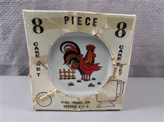 8 Piece Cake Set Rooster/Chicken