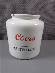 Vintage 1920s Coors Pure Malted Milk Crock