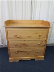 Wood Dresser With Changing Table Top