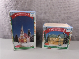Dickensville Collectables Porcelain Lighted Houses