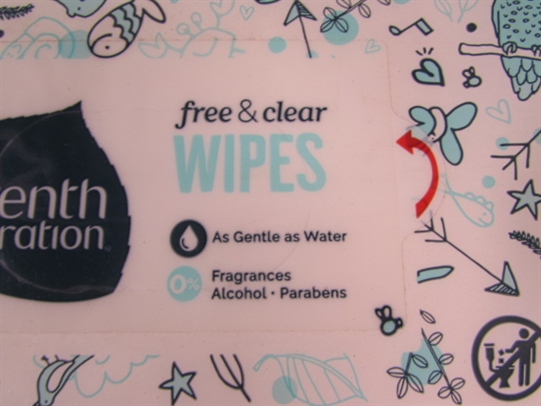 NEW-Seventh Generation Free & Clear Baby Wipes- 8 Packs of 64