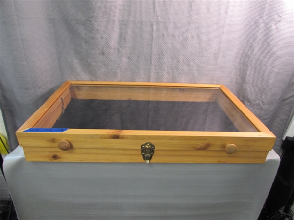 Wood and Glass Countertop Display Case