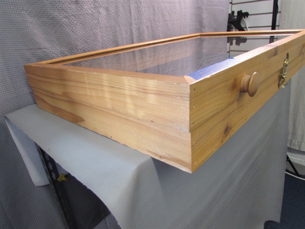 Wood and Glass Countertop Display Case