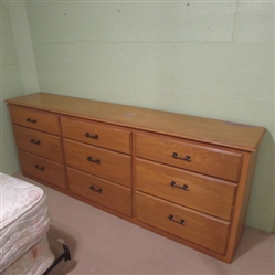 Large 9 Drawer Solid Wood Dresser