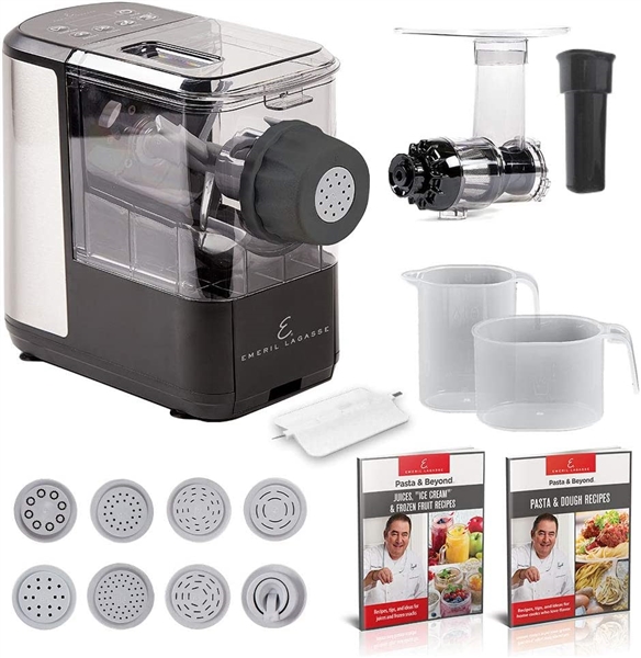 EMERIL LAGASSE 4-N-1 PASTA MAKER/JUICER/GRINDER/FROZEN DESSERT MAKER