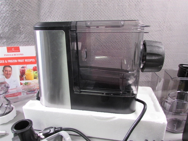 EMERIL LAGASSE 4-N-1 PASTA MAKER/JUICER/GRINDER/FROZEN DESSERT MAKER