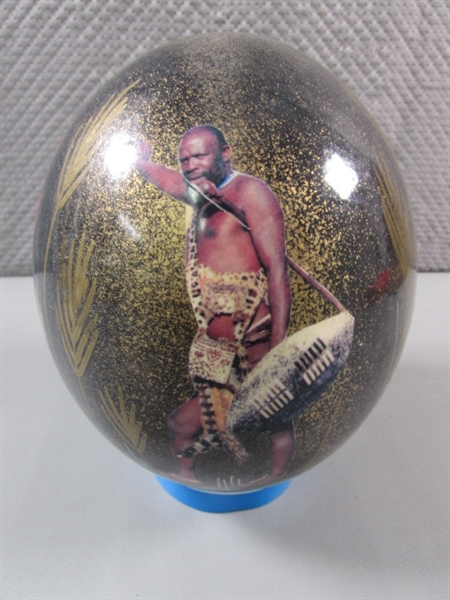 AFRICAN DECORATED OSTRICH EGG