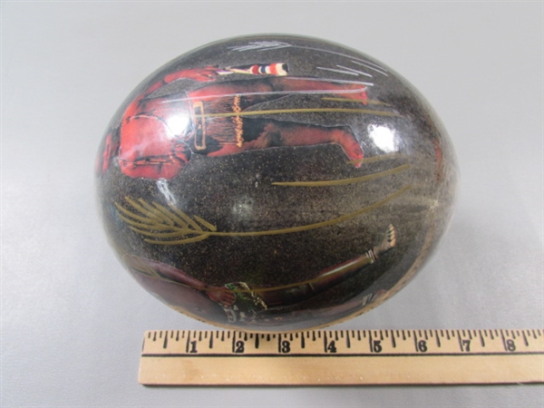 AFRICAN DECORATED OSTRICH EGG
