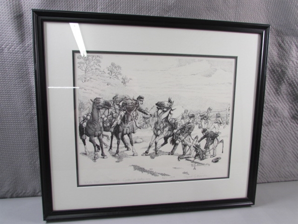 CIVIL WAR ARTIST PROOF BUFORD'S CAVALRY AT GETTYSBURG