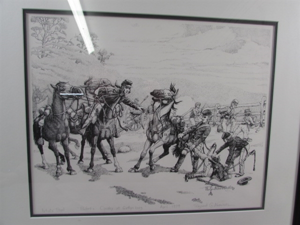 CIVIL WAR ARTIST PROOF BUFORD'S CAVALRY AT GETTYSBURG