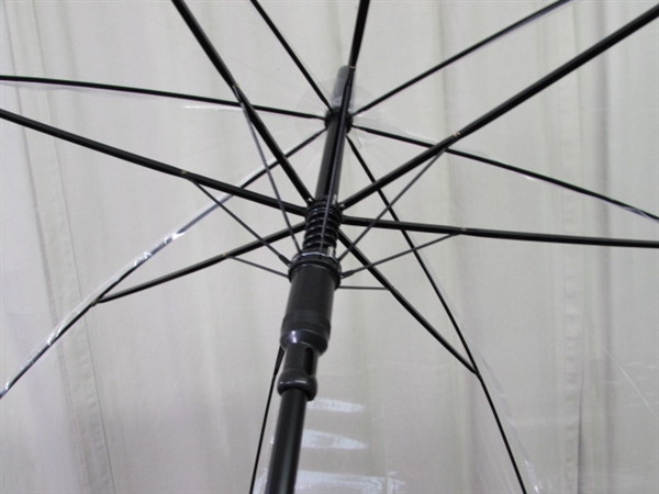NEW - PAIR OF CLEAR UMBRELLAS