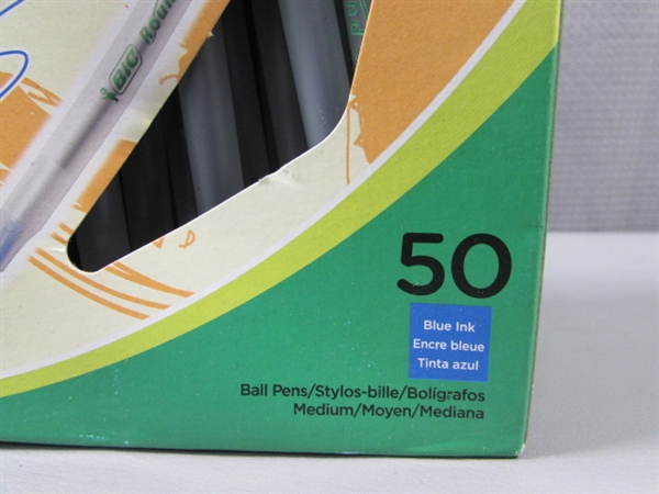 50-COUNT BIC BALLPOINT PENS - BLUE