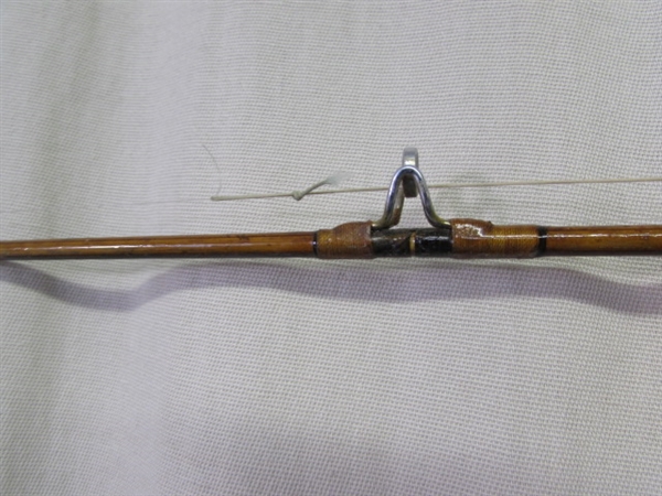 VINTAGE 5' HEDDON PAL BAMBOO ROD W/REEL