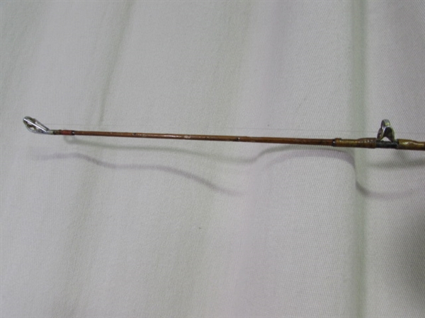 VINTAGE 5' HEDDON PAL BAMBOO ROD W/REEL