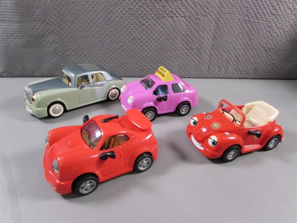 4 OPEN BOX COLLECTIBLE CHEVRON CARS