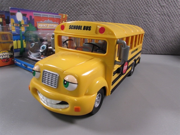 2 NIP CHEVRON CARS & SCHOOL BUS
