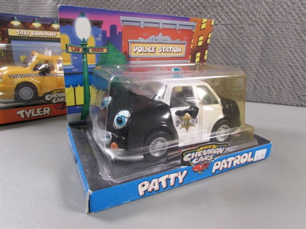 2 NIP CHEVRON CARS & SCHOOL BUS