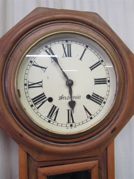 ANTIQUE ANSONIA WALL CLOCK