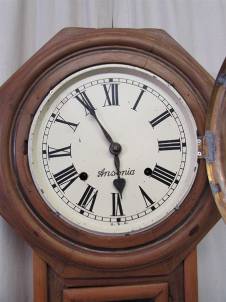 ANTIQUE ANSONIA WALL CLOCK