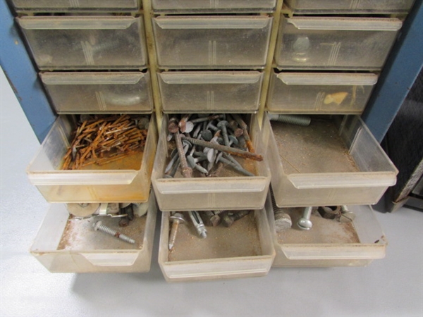 2 HARDWARE STORAGE DRAWERS W/HARDWARE