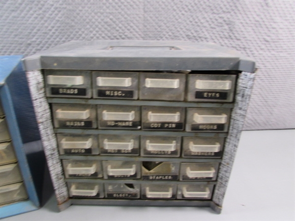 2 HARDWARE STORAGE DRAWERS W/HARDWARE