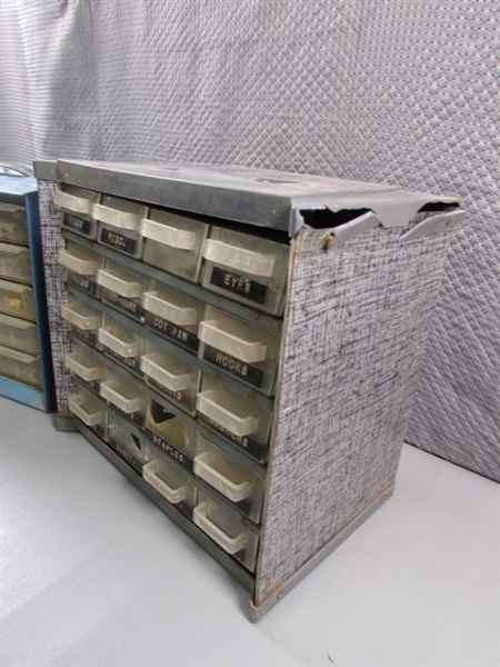 2 HARDWARE STORAGE DRAWERS W/HARDWARE