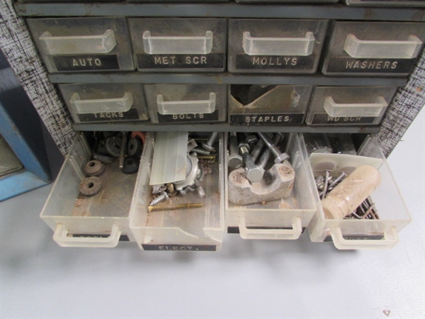 2 HARDWARE STORAGE DRAWERS W/HARDWARE