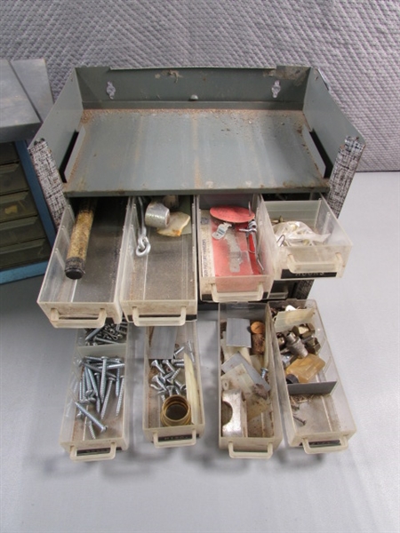 2 HARDWARE STORAGE DRAWERS W/HARDWARE