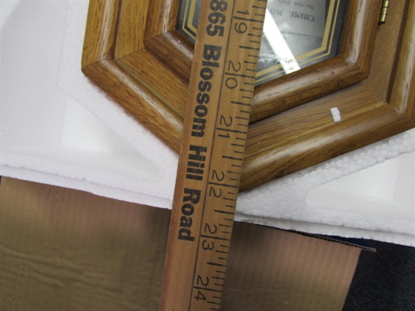 NEW OAK SCHOOLHOUSE WALL CLOCK