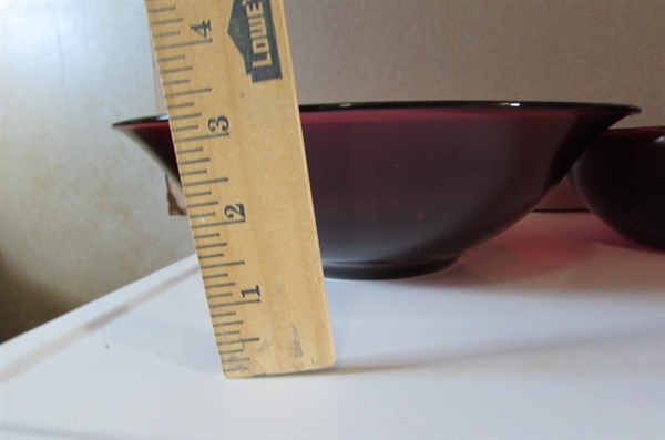 RUBY RED GLASS DINNERWARE
