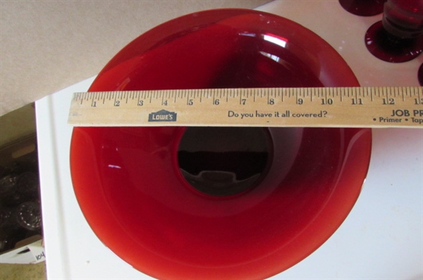 RUBY RED GLASS DINNERWARE