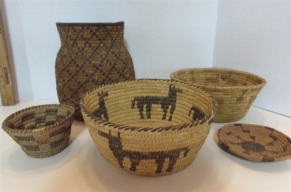 NATIVE AMERICAN WOVEN BASKETS